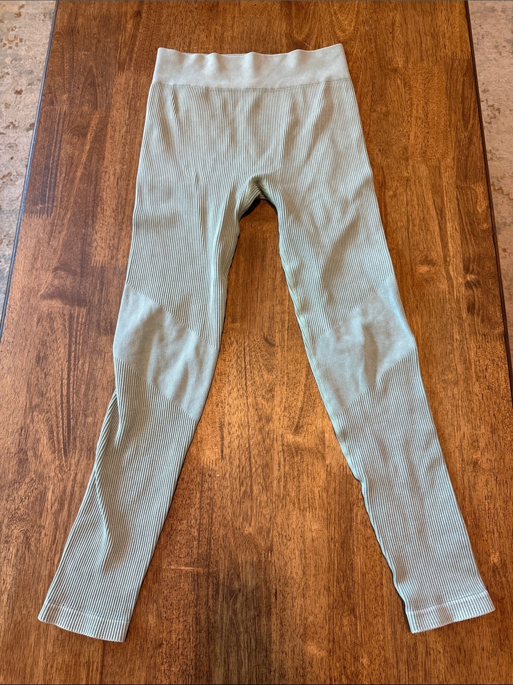 Women’s Ribbed Sage Green Leggings